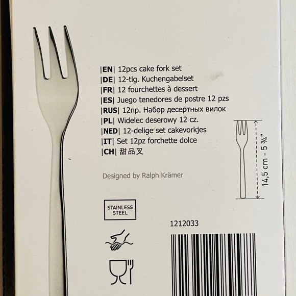 BERGHOFF 24 PIECES Flatware Dessert Set 12 SPOONS,12 cake FORKS, silver - Picture 8 of 9